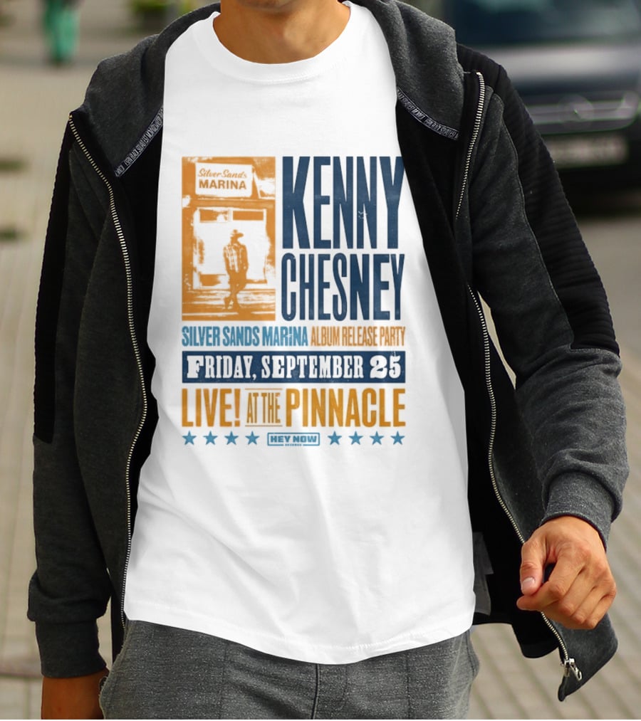 Kenny Chesney Silver Sands Marina Album Release Party Friday September 25 Live At The Pinnacle Stars T-Shirt