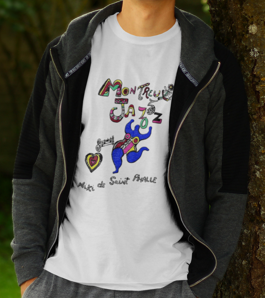 Montreux Jazz Niki De Saint Phalle Colorful Dancing Figure Music T-Shirt