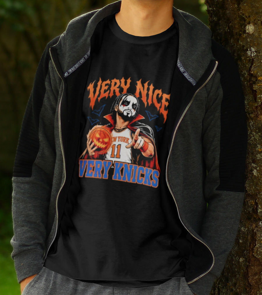 Jalen Brunson New York 11 Very Nice Very Knicks Halloween T-Shirt
