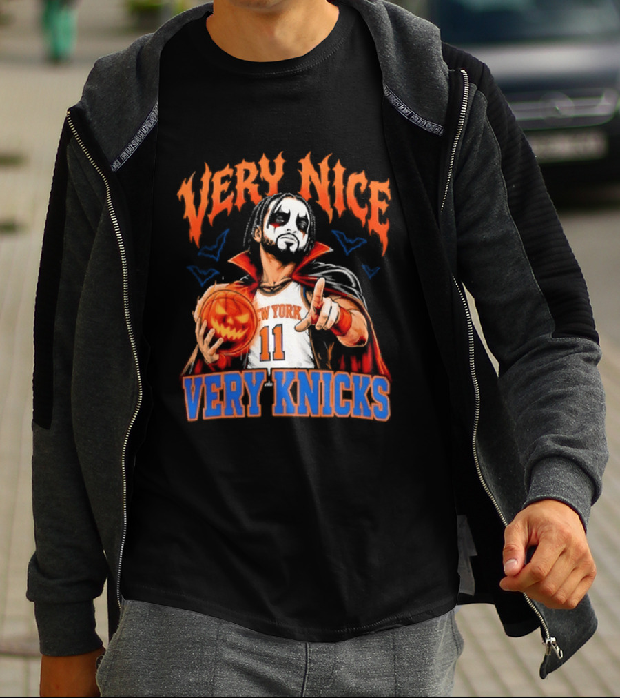 Jalen Brunson New York 11 Very Nice Very Knicks Halloween T-Shirt