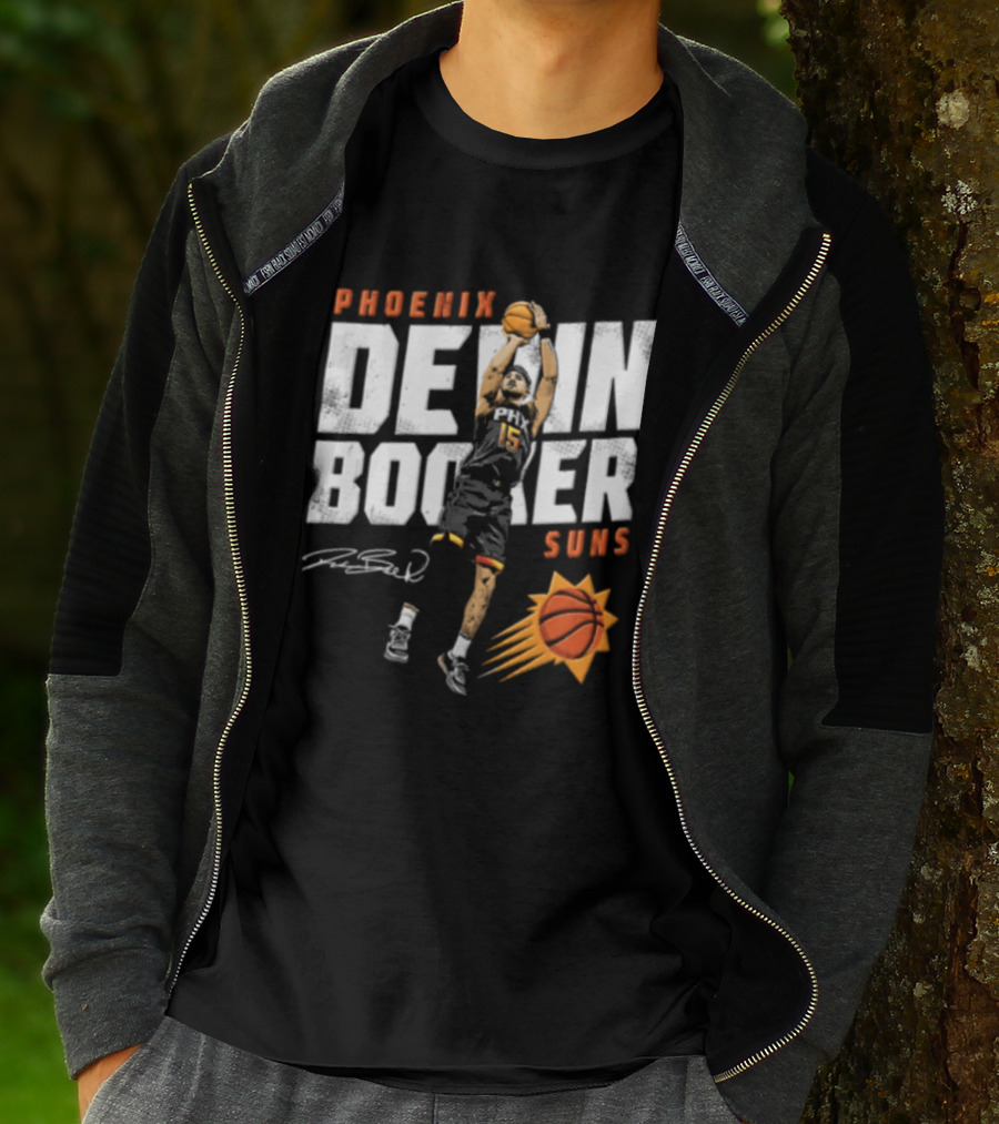 Phoenix Suns Devin Booker Jump Shot NBA Basketball T-Shirt