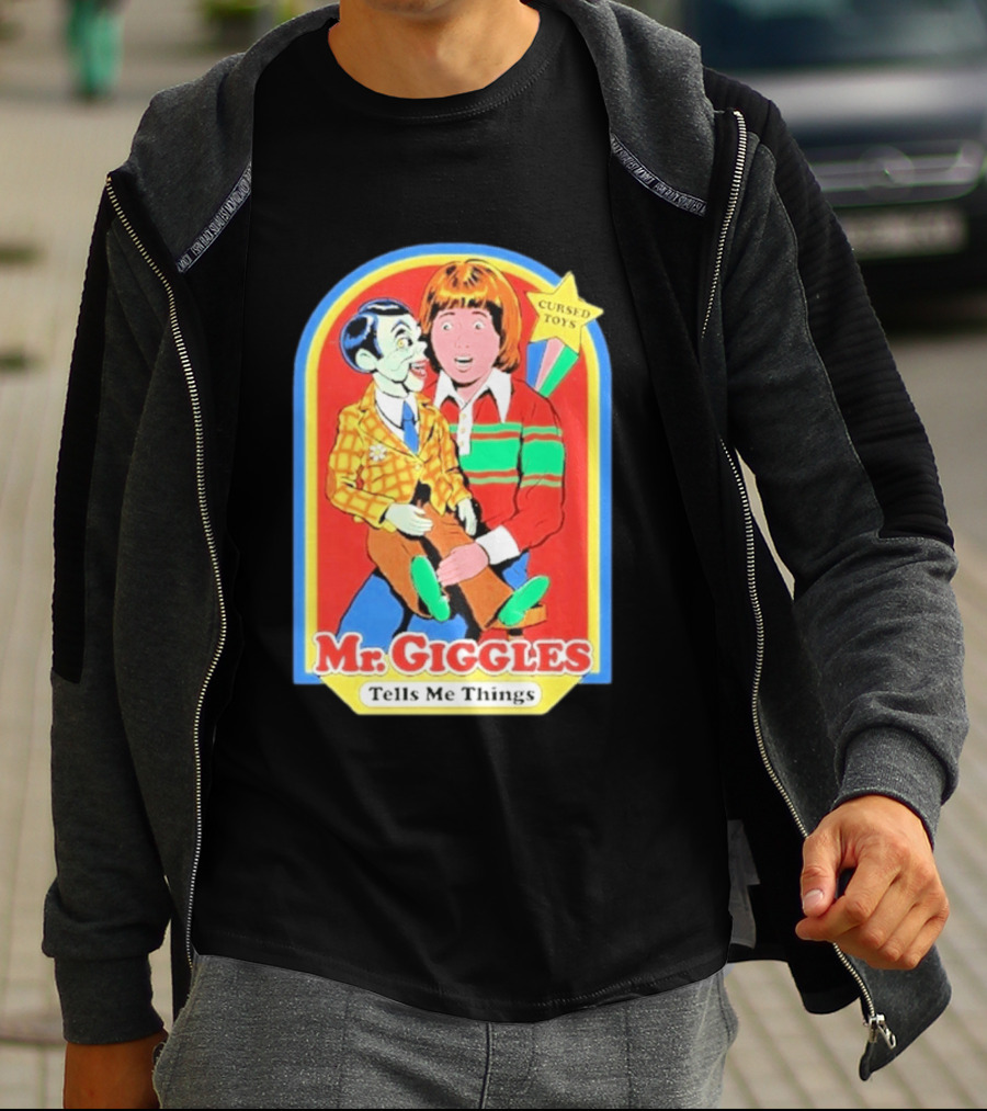 Mr Giggles Cursed Toys Tells Me Things T-Shirt
