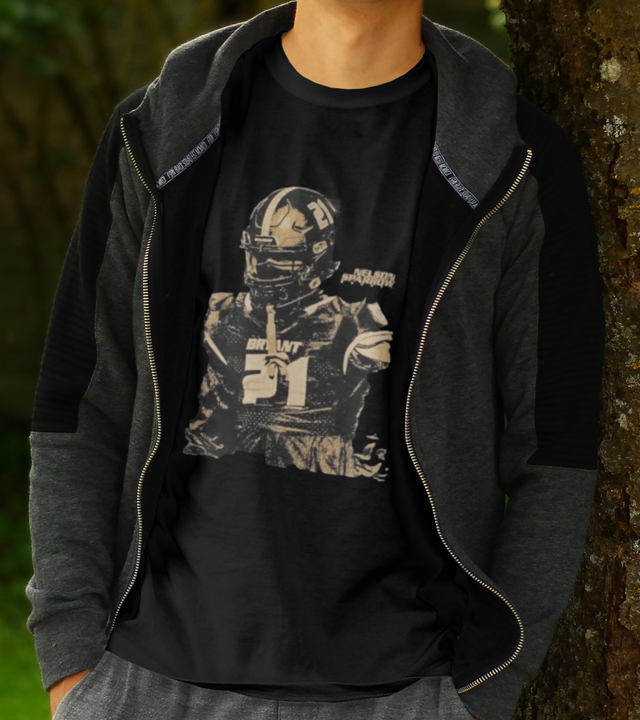 Bryant Bulldogs Nelson Sparrow No 21 Safety Distressed Football T-Shirt