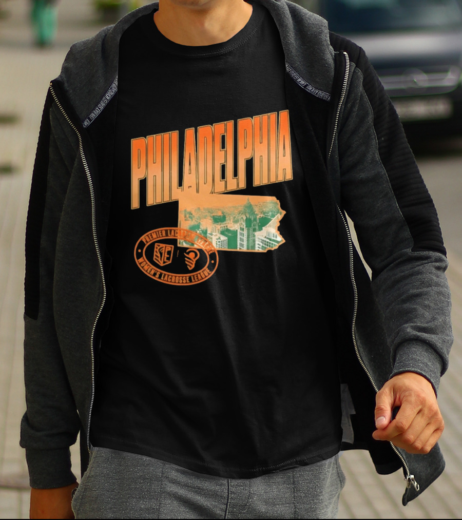 Philadelphia Premier Lacrosse League Women's Lacrosse Skyline T-Shirt