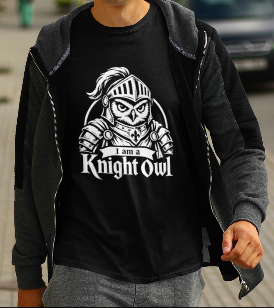 Medieval Knight Owl Armor T-Shirt