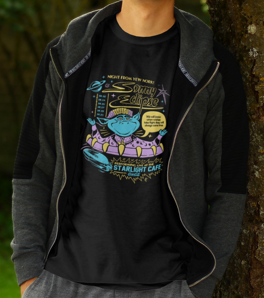 Night From Yew Nork Sonny Eclipse Starlight Cafe T-Shirt