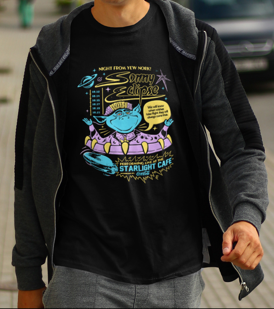 Night From Yew Nork Sonny Eclipse Starlight Cafe T-Shirt