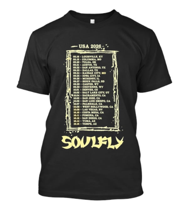USA 2026 Tour Dates Soulfly T-Shirt