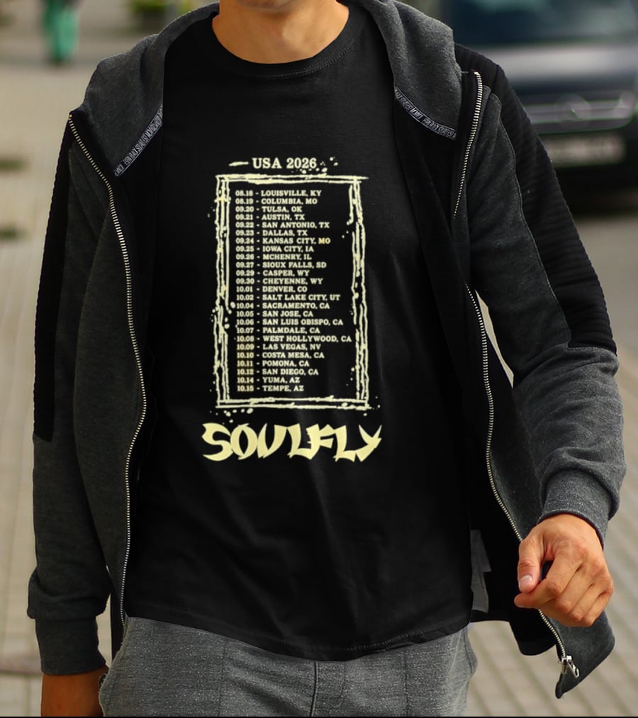 USA 2026 Tour Dates Soulfly T-Shirt