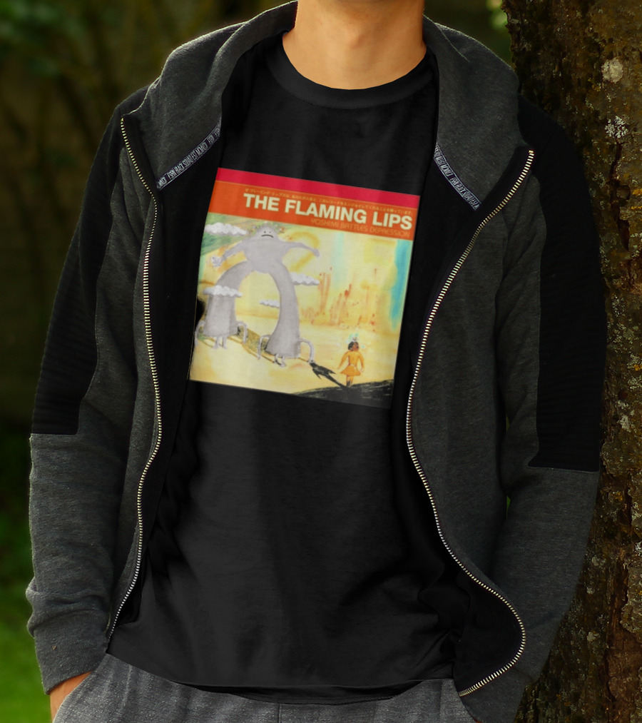 The Flaming Lips Yoshimi Battles Depression Mystery Creature And Girl In Fantasy World T-Shirt