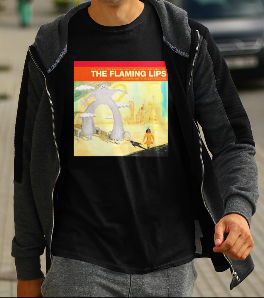 The Flaming Lips Yoshimi Battles Depression Mystery Creature And Girl In Fantasy World T-Shirt