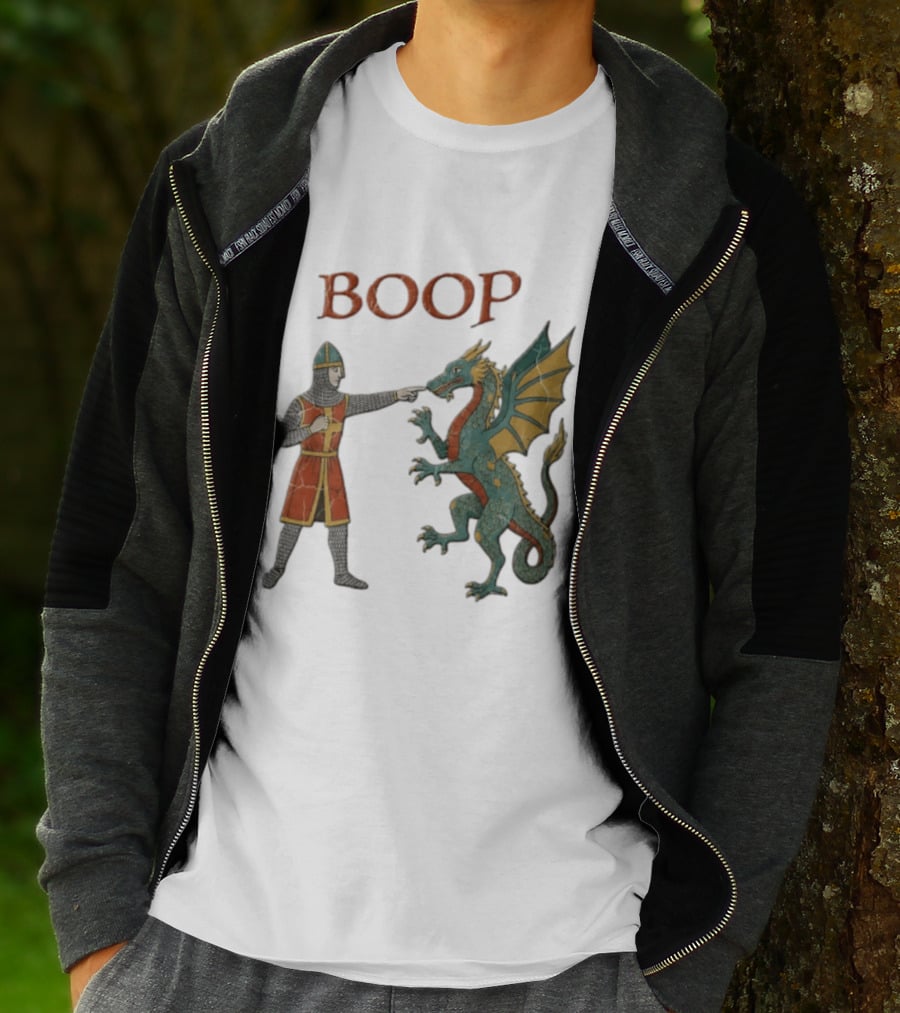 Knight Pointing Boop Dragon Encounter T-Shirt