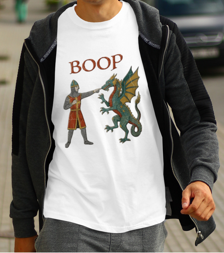 Knight Pointing Boop Dragon Encounter T-Shirt