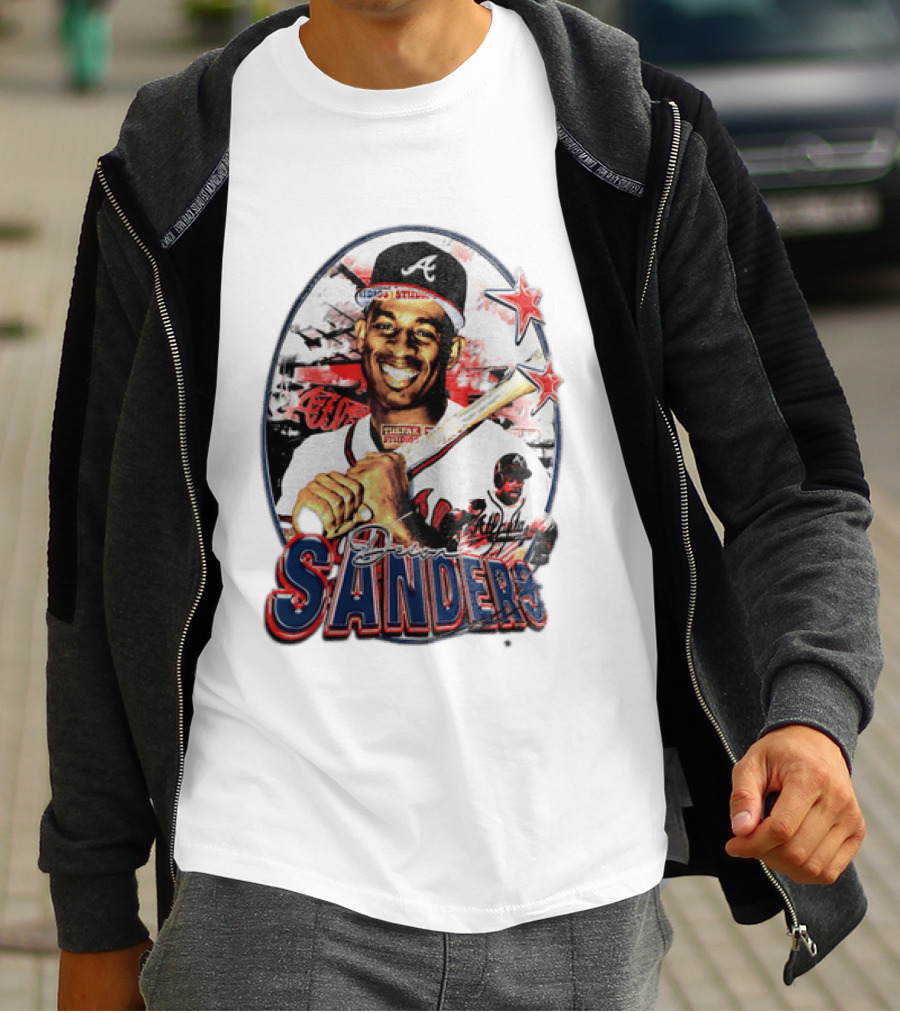 Deion Sanders Atlanta Braves MLB Stars Baseball Sports Memorabilia T-Shirt