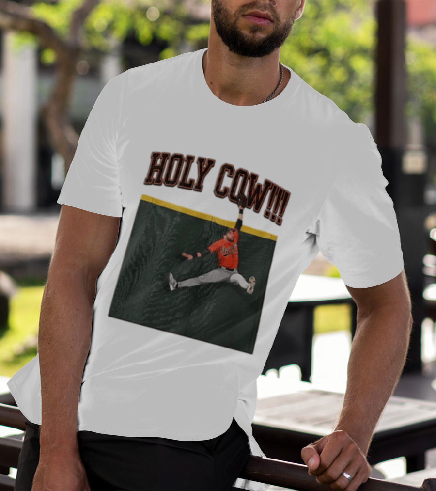 Holy Cow Colton Cowser Baltimore Orioles Catch 2026 T-Shirt