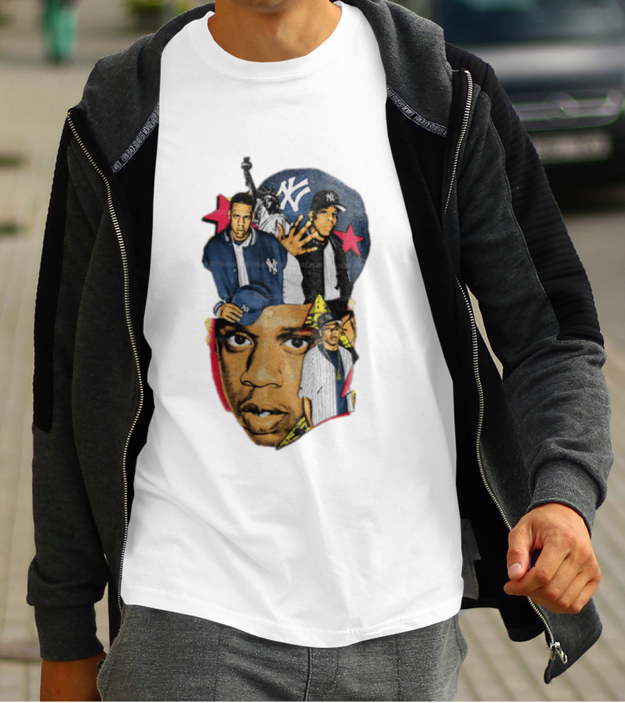 Jay Z New York Yankees Statue Of Liberty Stars T-Shirt
