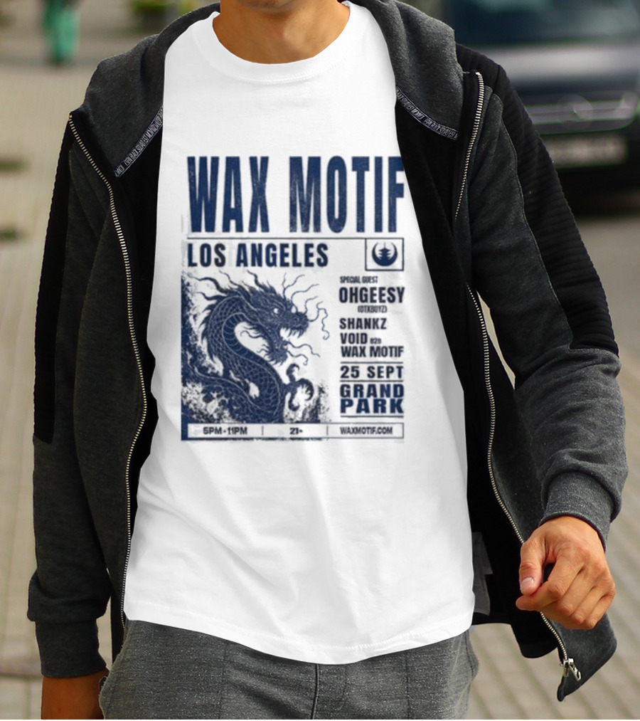 Wax Motif Los Angeles Grand Park Event With Ohgeesy September 25 2026 Dragon T-Shirt