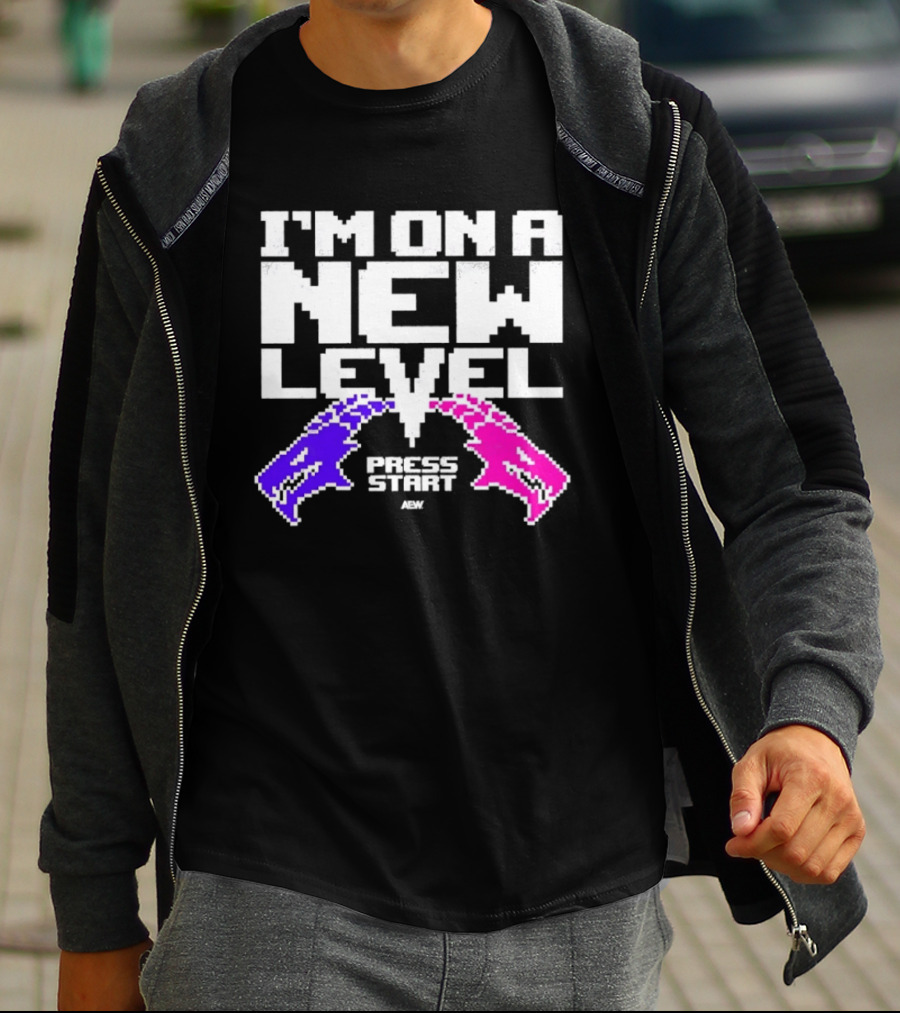 AEW I’m On A New Level Press Start Wrestling T-Shirt