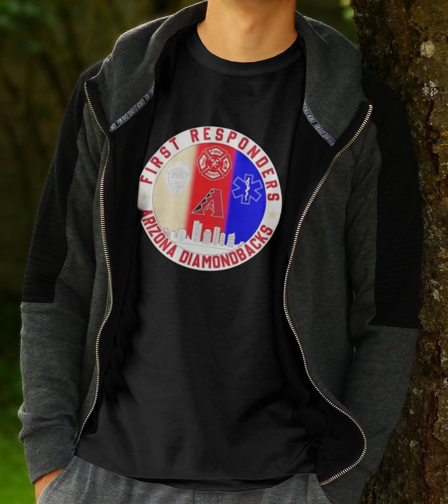 Arizona Diamondbacks First Responders Police Fire Dept EMT Appreciation T-Shirt