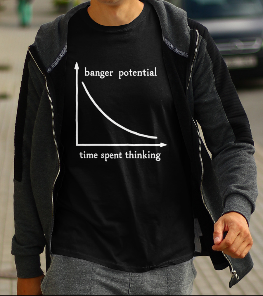 Banger Potential Time Spent Thinking Graph Curve T-Shirt