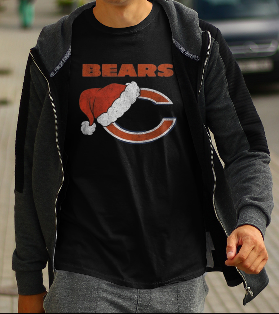 Chicago Bears Santa Hat Christmas 2026 T-Shirt