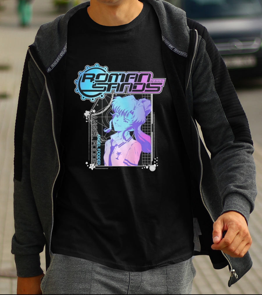 Roman Sands Re Build Angel Fodder Retro Anime Aesthetic T-Shirt