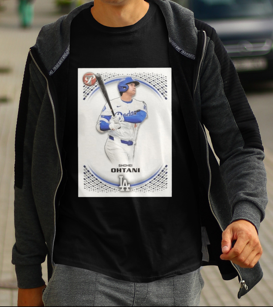 Shohei Ohtani Los Angeles Dodgers LA Number 28 Refractor 2006 T-Shirt