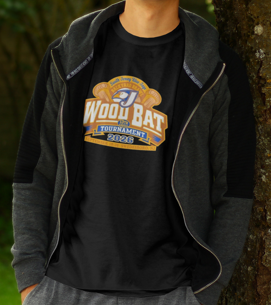 South Jersey Blue Jays Backyard Brawl Wood Bat Tournament 2026 Swedesboro NJ September 18 20 T-Shirt