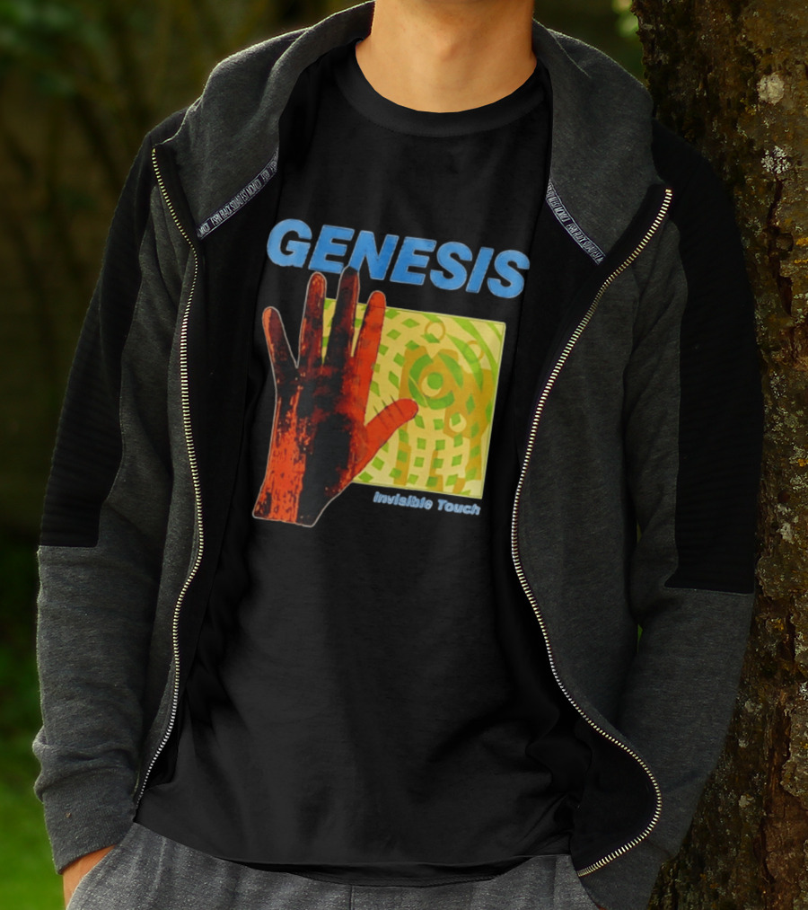 Genesis Invisible Touch Band Progressive Rock Album Cover Hand T-Shirt