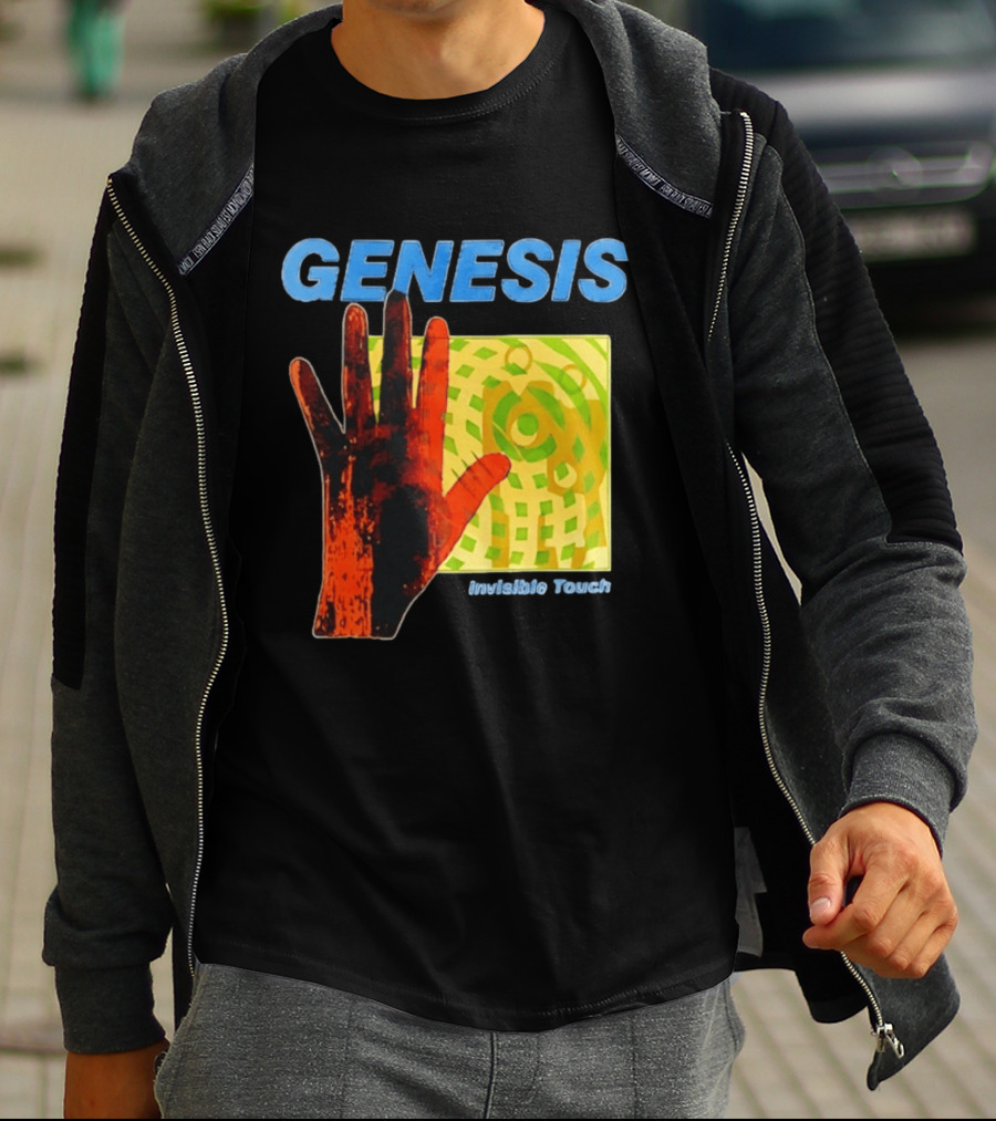 Genesis Invisible Touch Band Progressive Rock Album Cover Hand T-Shirt