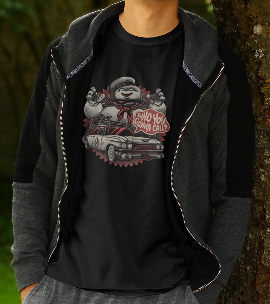 Ghostbusters Slimer Ecto 1 Who You Gonna Call Halloween T-Shirt