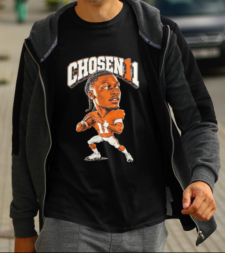 Josh Heupel Chosen11 Tennessee Vols Football Quarterback Caricature T-Shirt