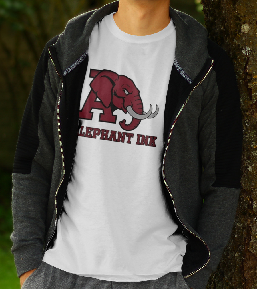 Alabama Crimson Tide Elephant Ink College Football T-Shirt