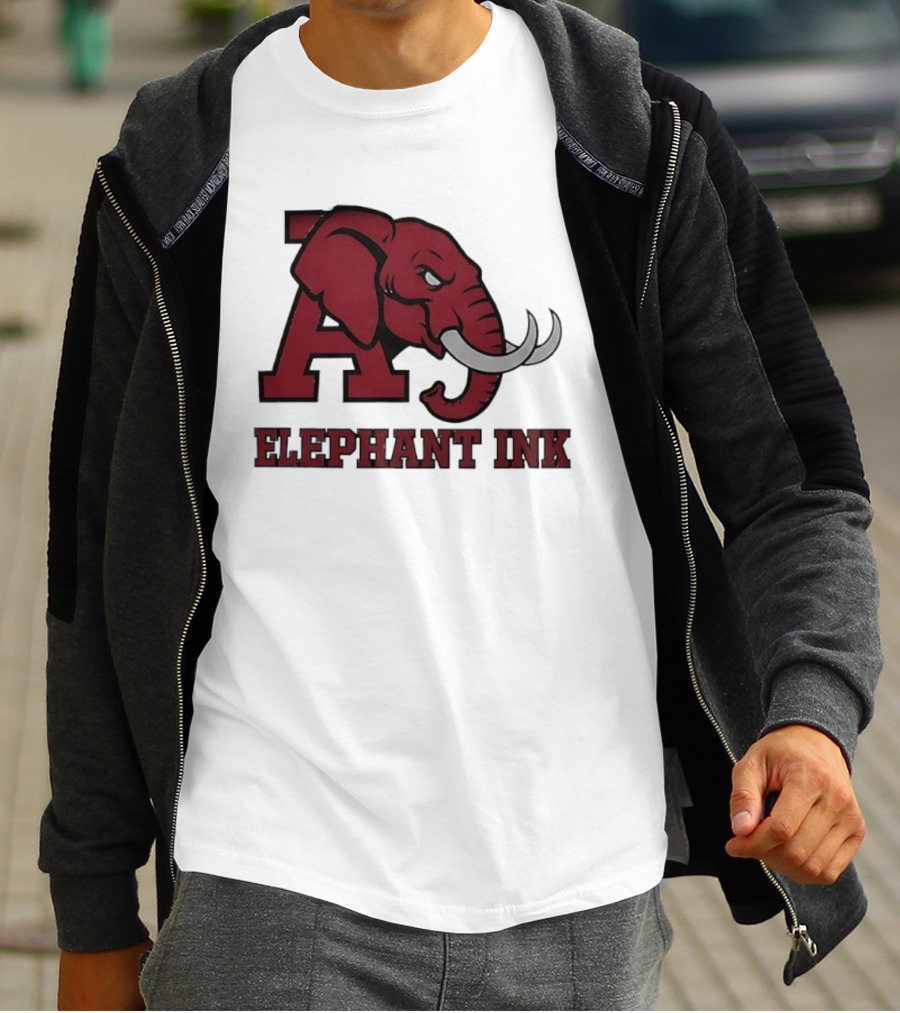 Alabama Crimson Tide Elephant Ink College Football T-Shirt