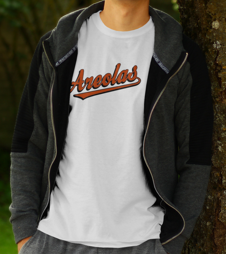 Areolas Script Sporty Baseball Style Retro Font T-Shirt
