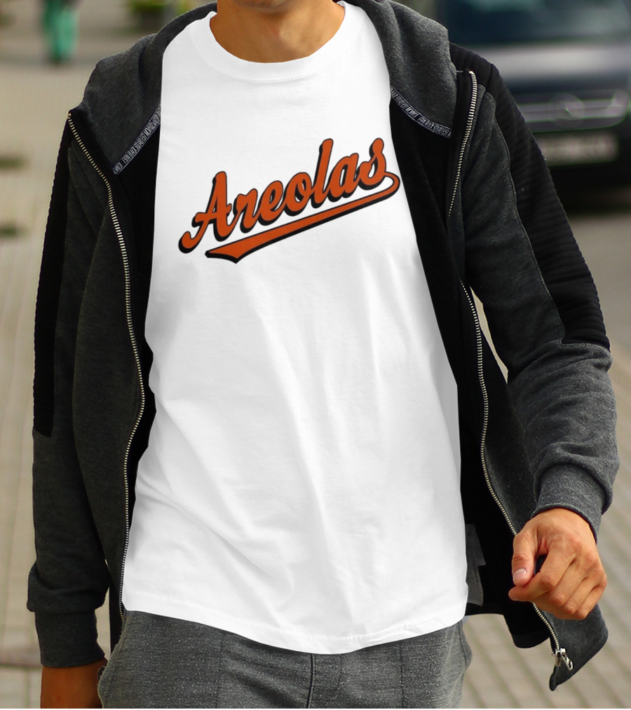 Areolas Script Sporty Baseball Style Retro Font T-Shirt