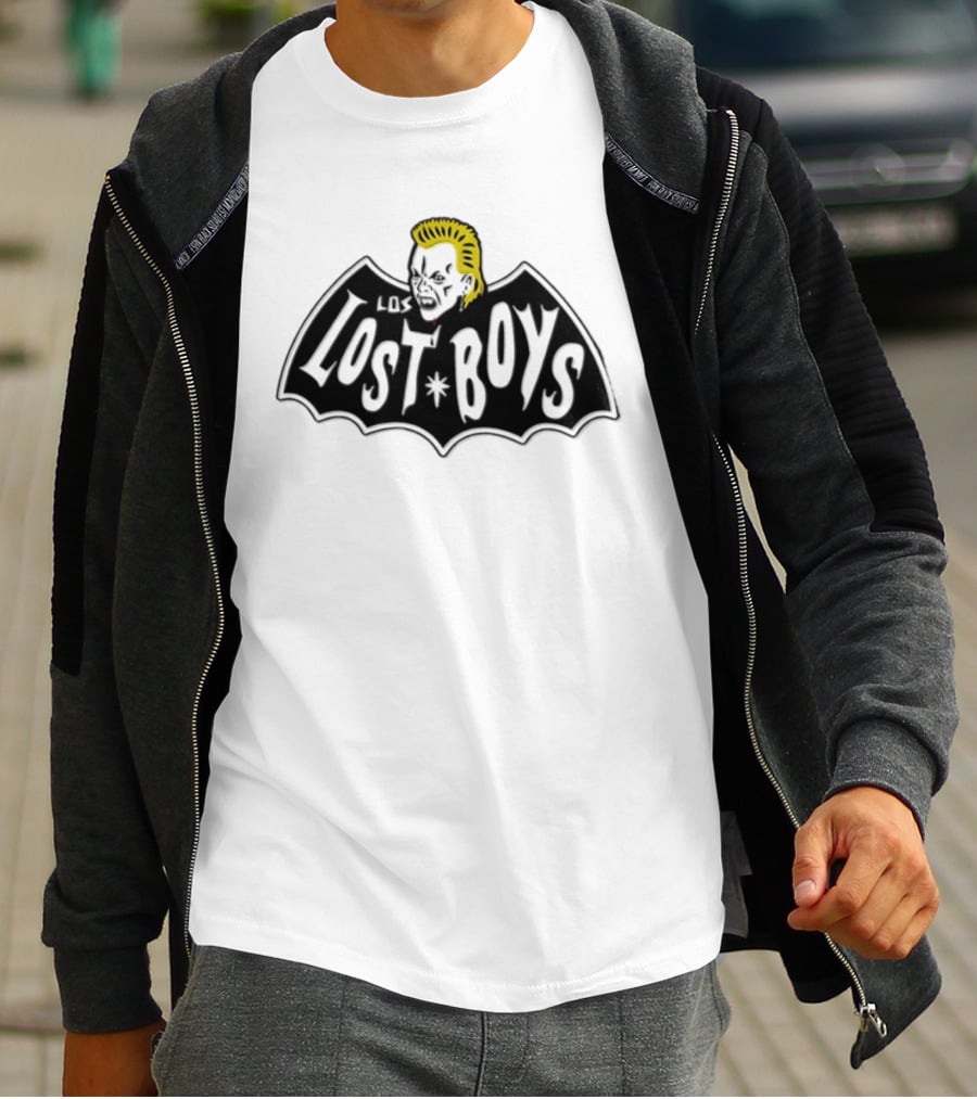Lost Boys Vampire Theme With Bat And Blonde T-Shirt