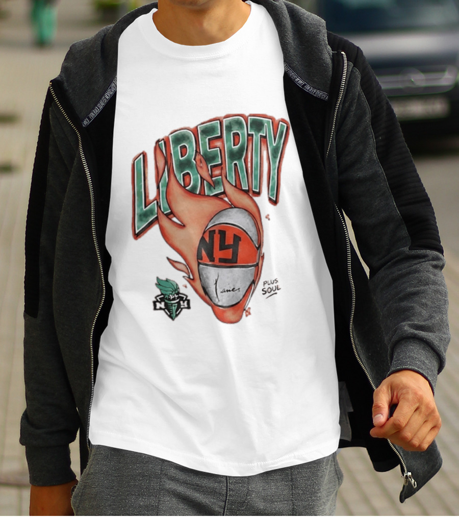 New York Liberty NY Basketball Plus Soul Flames T-Shirt