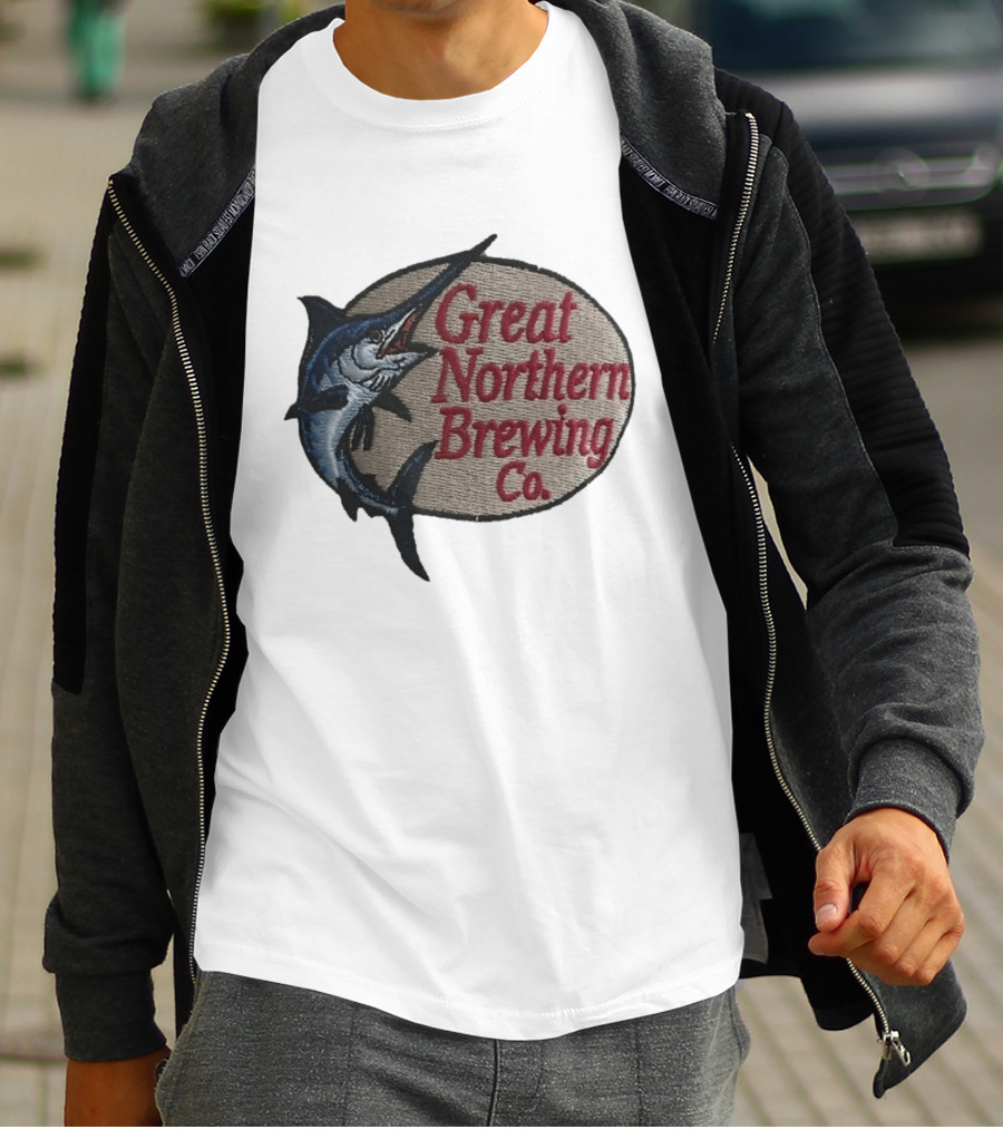 Great Northern Brewing Co Marlin Embroidery T-Shirt