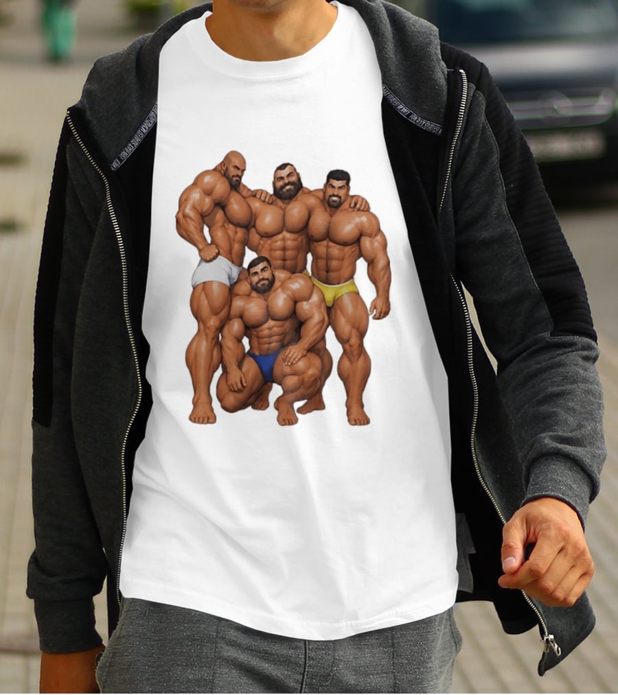 Group Of Muscular Bodybuilders Bodybuilding Fitness Champions T-Shirt