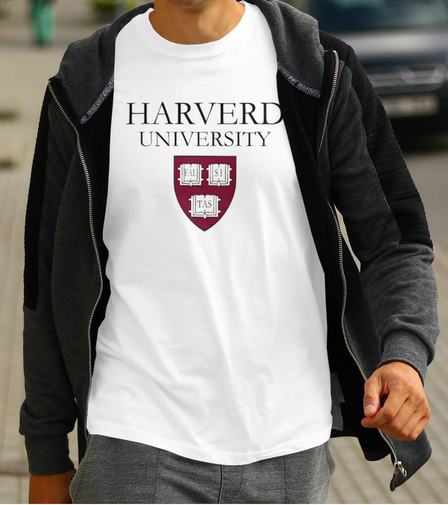 Harverd University Falsi Tas Si Veritas Shield Ivy League T-Shirt