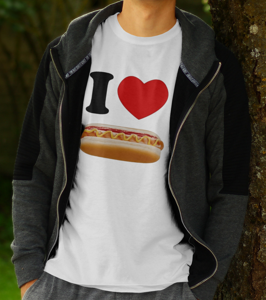 I Love Hot Dogs Summer Grilling Food T-Shirt