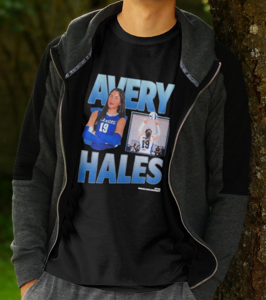 Avery Hales Indiana State Sycamores Volleyball No 19 Setter T-Shirt