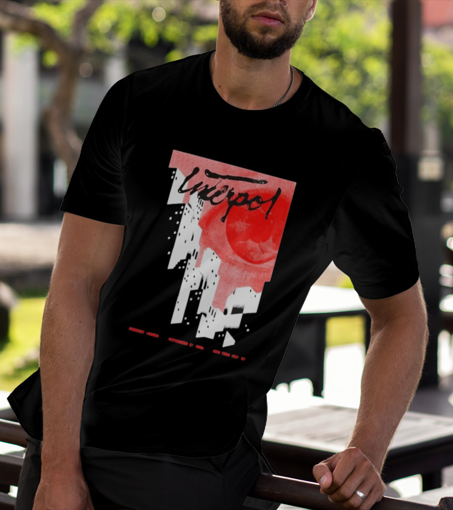 Interpol New York September 27 2026 Tour Cities Skyline Red Moon T-Shirt