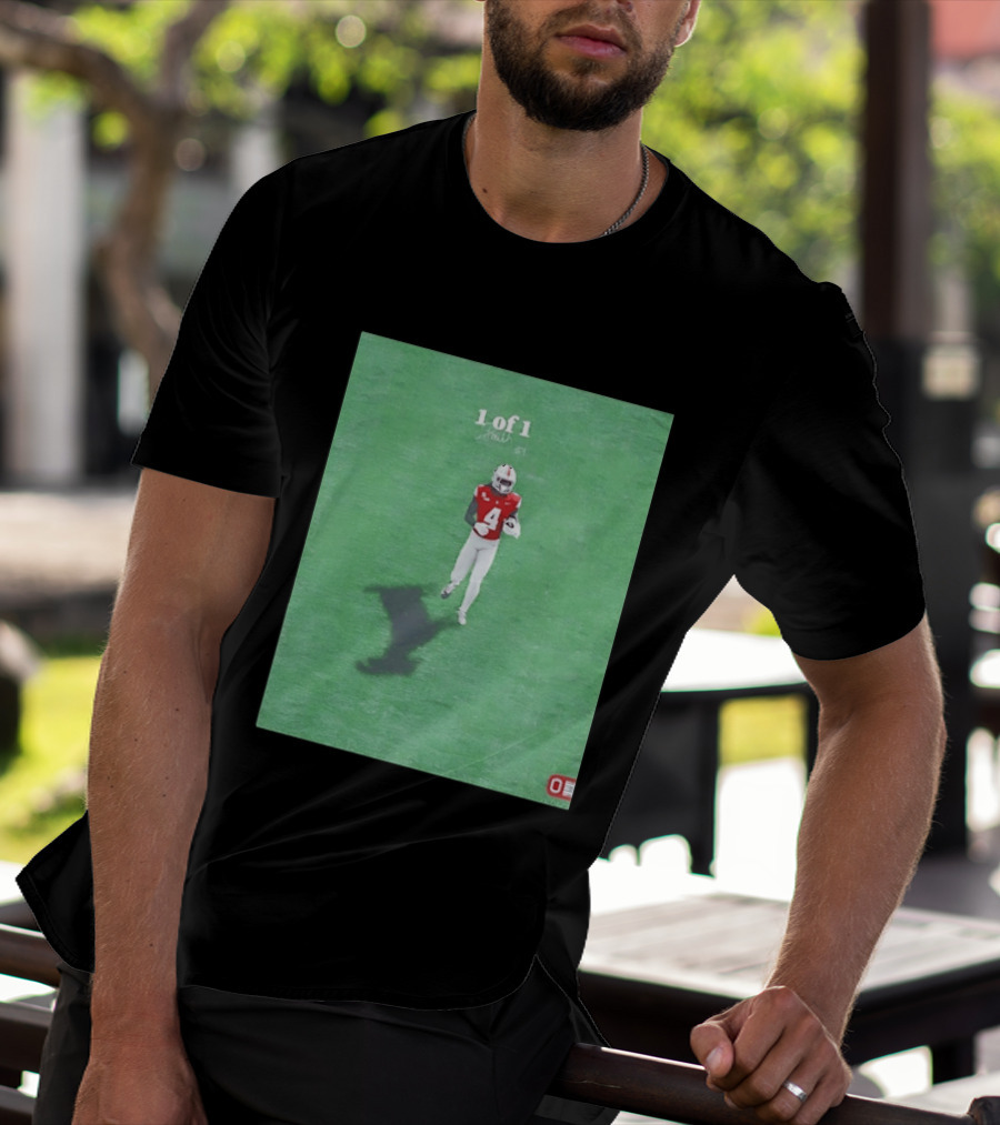 Julian Fleming Ohio State Buckeyes 1 Of 1 Number 4 Football Player T-Shirt