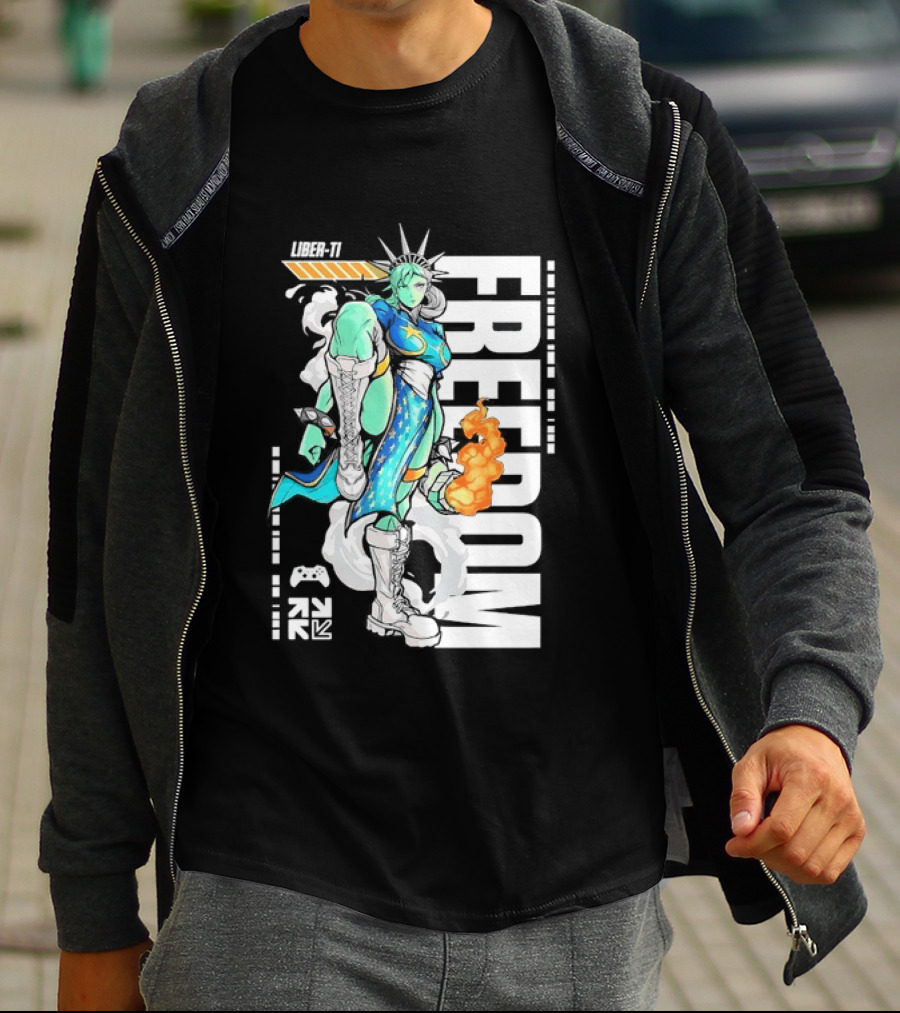 Liber Ti Chun Li Freedom Statue Of Liberty T-Shirt