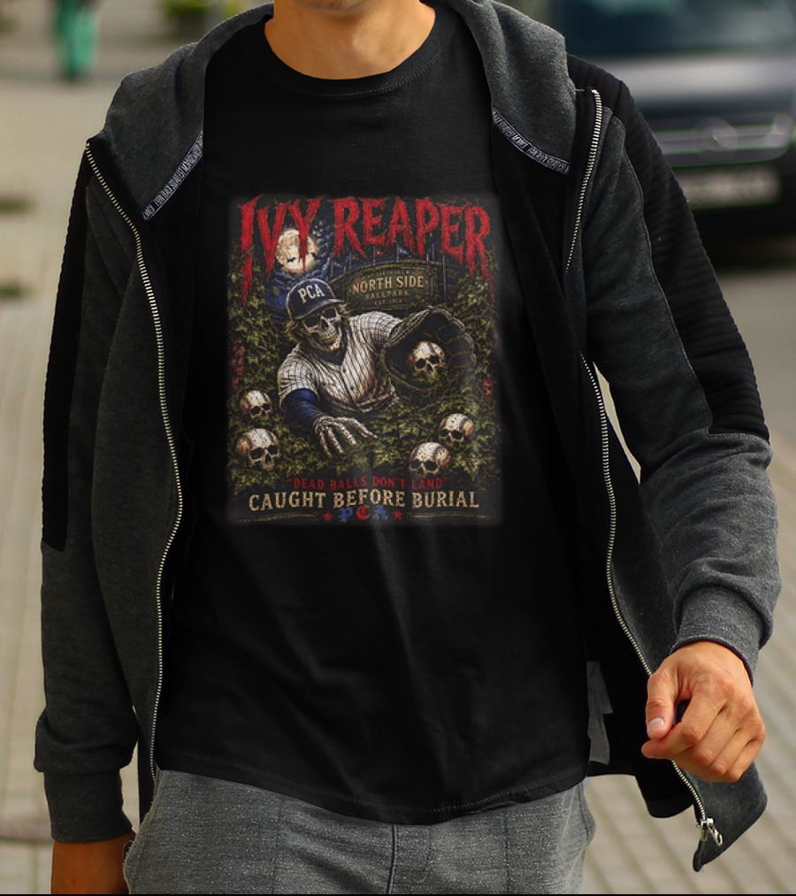 Ivy Reaper PCA North Side Ballpark Horror Dead Balls Caught Before Burial T-Shirt