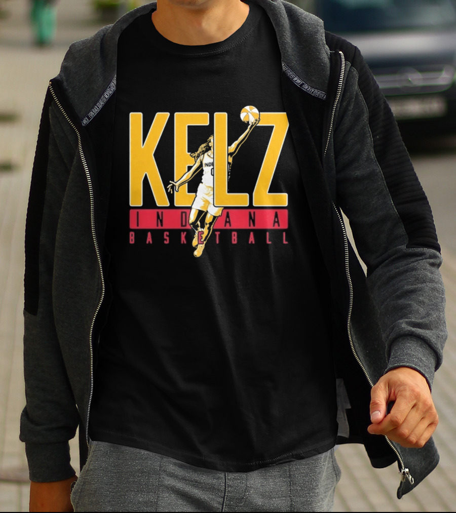 Kelz Indiana Basketball WNBA Player Dunking T-Shirt