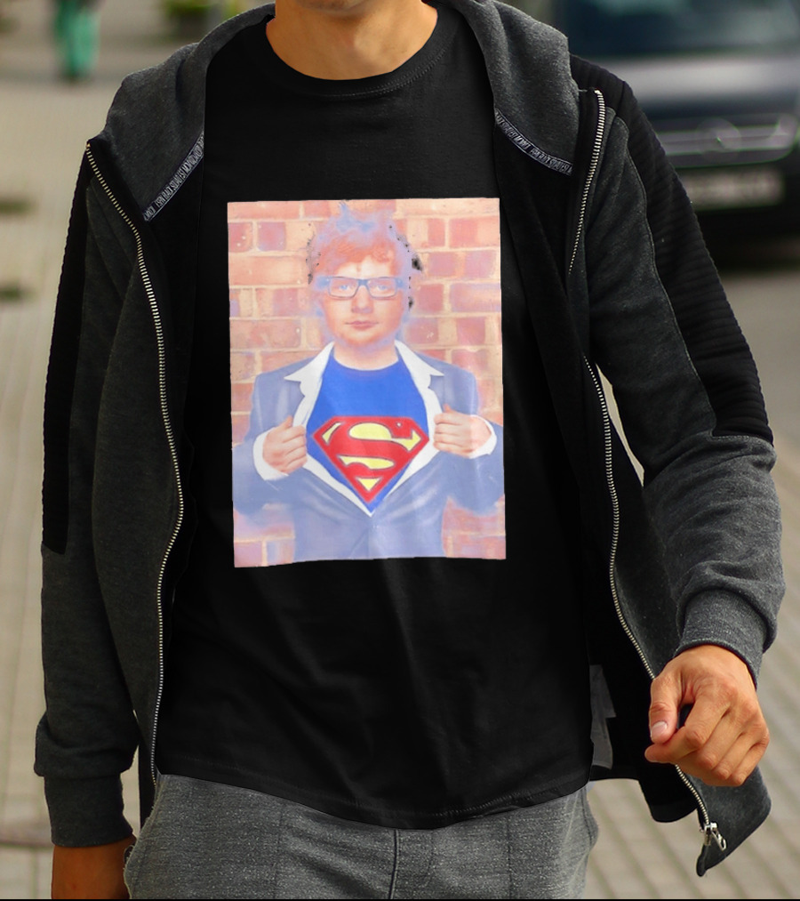 Ed Sheeran Superman Style Hero Look Iconic Rare Find T-Shirt