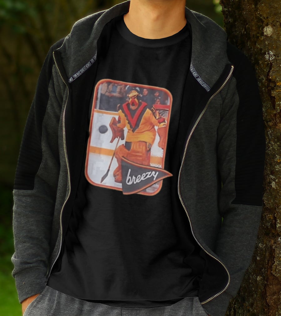 Richard Brodeur Vancouver Canucks NHL Breezy Retro Goalie Gear T-Shirt